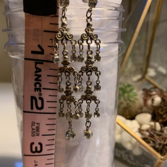 Three drop dangling earrings - Picture 4 of 5